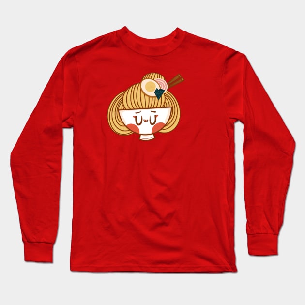 Ramen Girl Long Sleeve T-Shirt by Fluffymafi